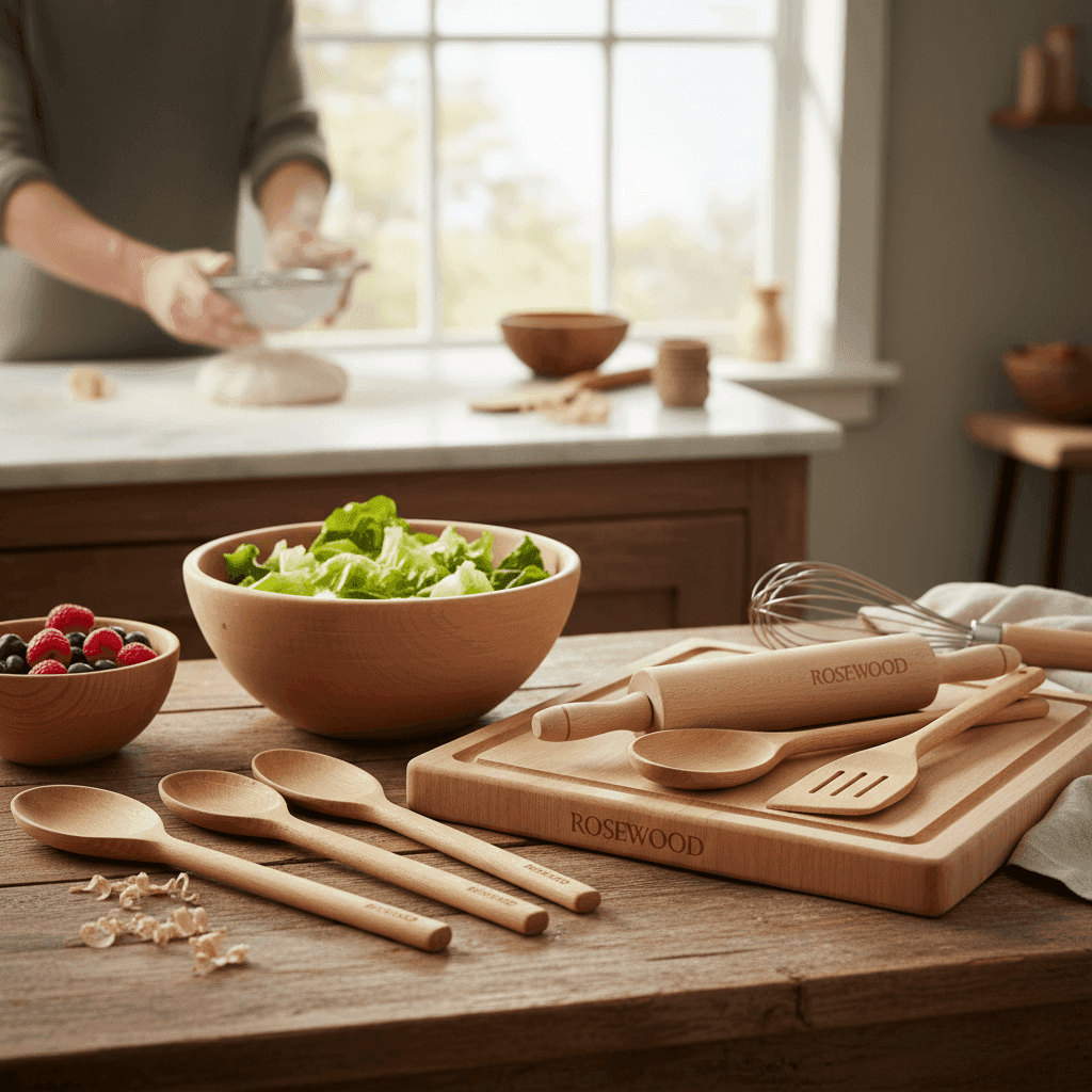 فوائد أدوات المطبخ الخشبية لصحتك ولمطبخك